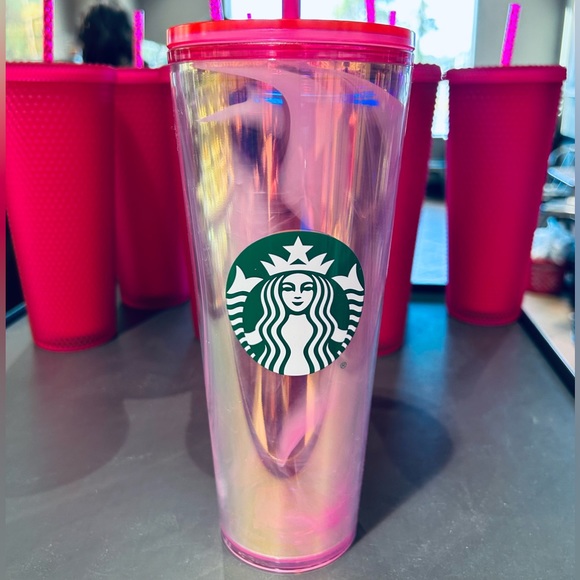Starbucks Pink Sweet Pea Dichroic Tumbler Cup 2023 Peony 24oz Target Exclusive - Picture 4 of 10